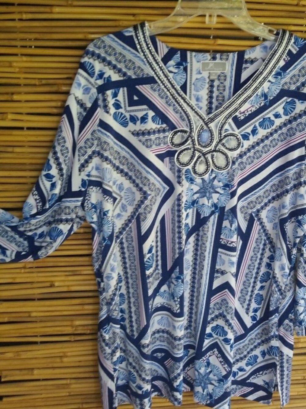 M Collection 1X Blue Sea Shell Top Plus